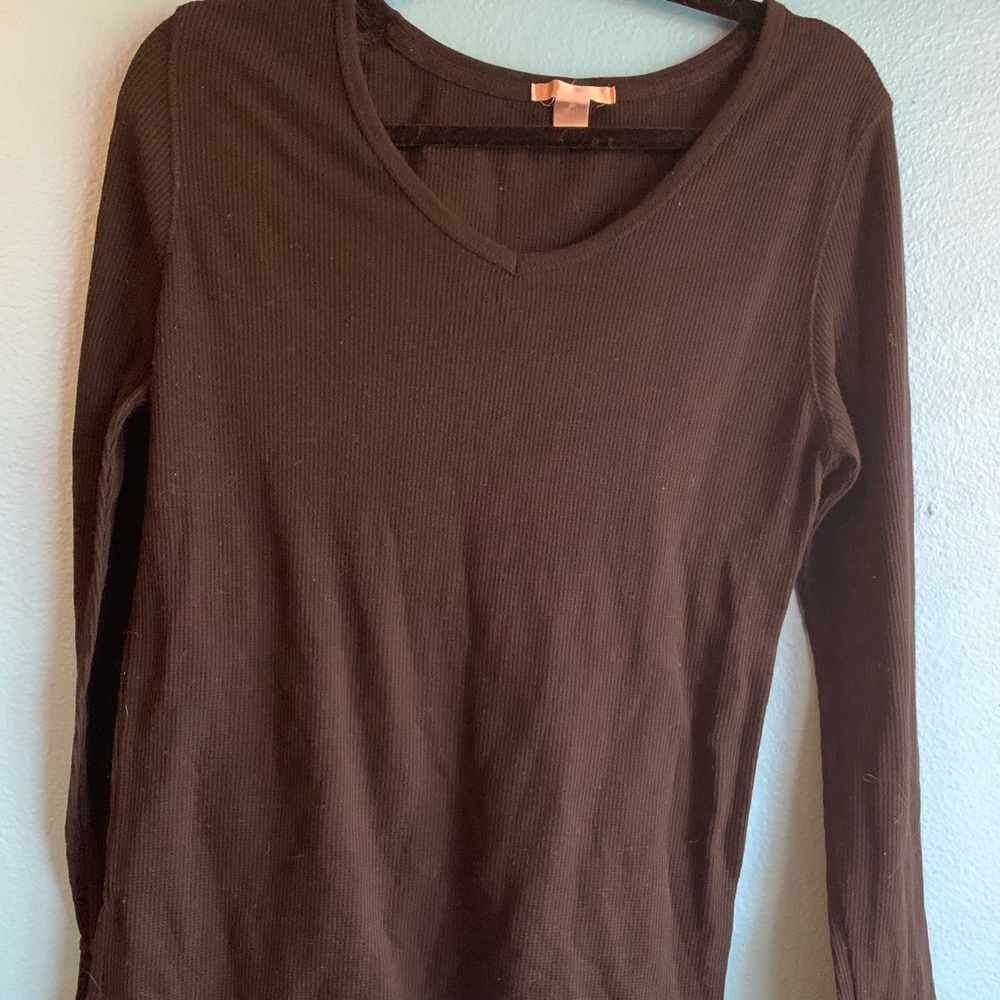 Black long sleeve top